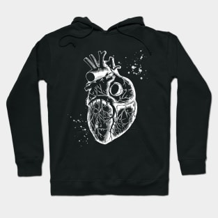 Anatomical Heart • Minimalist Goth Hoodie